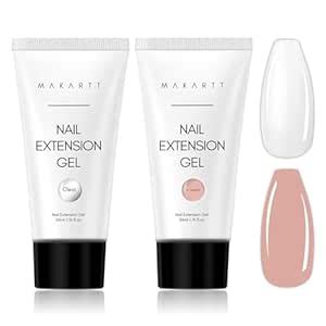 Amazon Makartt Poly Nail Gel Set Clear Nude Pink Pcs Ml Gel Builder For Extension