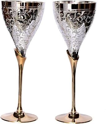 Amazon Copper Wine Glasses Set Of Oz Gleaming Solid