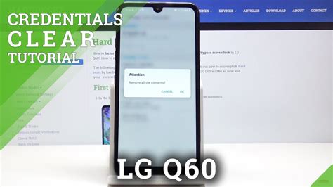 Clear Credentials In LG Q60 Remove Trusted Certificates YouTube