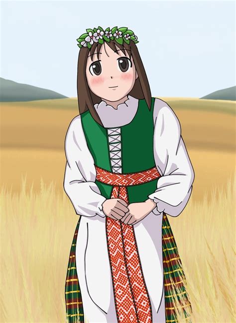 Osaka wearing traditional Lithuanian folk clothing in 2024 | Azumanga ...