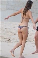 Candid Nina Agdal Thong Bikini Beach Pics