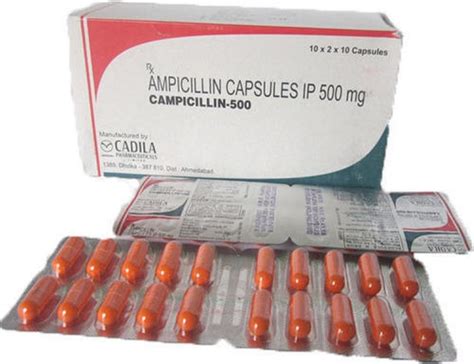 Ampicillin Capsules Mg At Rs Stripe Antibiotic Tablets In New