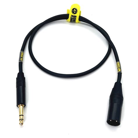 Sonic Plumber Black And Gold 6 35mm 1 4 TRS To XLR Male Balanced Cable