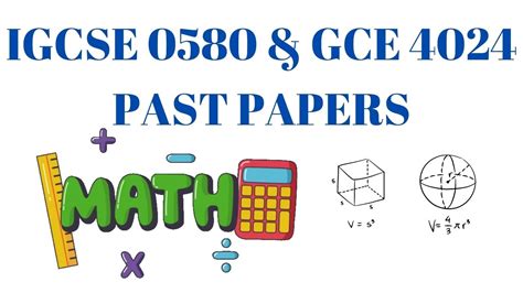 Mathematics Igcse O Level Past Papers Coordinate Geometry Youtube