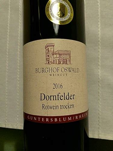 Weingut Burghof Oswald Dornfelder Trocken Vivino