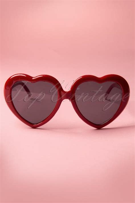 60s Red Hearts Sunglasses