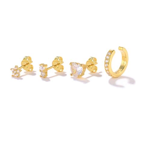 Stud Earrings. 18k Gold Stud Earrings Set Supplier | JR Fashion Accessories