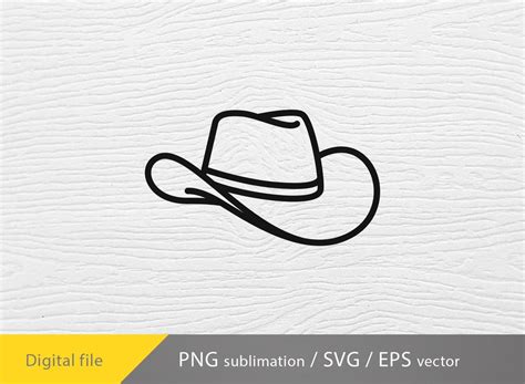 Cowboy Hat SVG Cut File, Cowboy Svg, Cowboy Hat PNG, Western Hat Svg ...