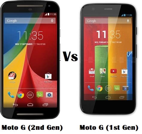 Moto G (2nd Generation) Vs Moto G (1st Gen) Comparison