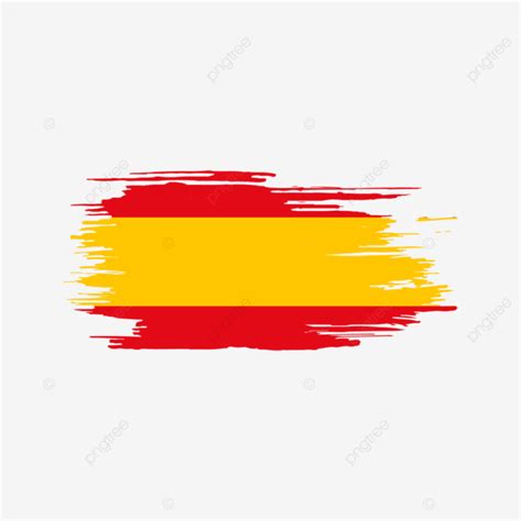 Spain Flag Brush Stroke Vector Spain Flag Brush Spain Flag PNG And