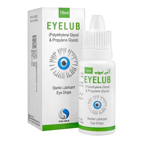 Purchase Shaigan Pharmaceuticals Eyelub Sterile Lubricant Eye Drops 15ml Online At Best Price