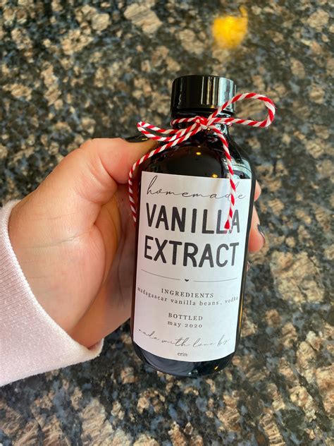 Homemade Vanilla Extract Label Template Printable T Sticker