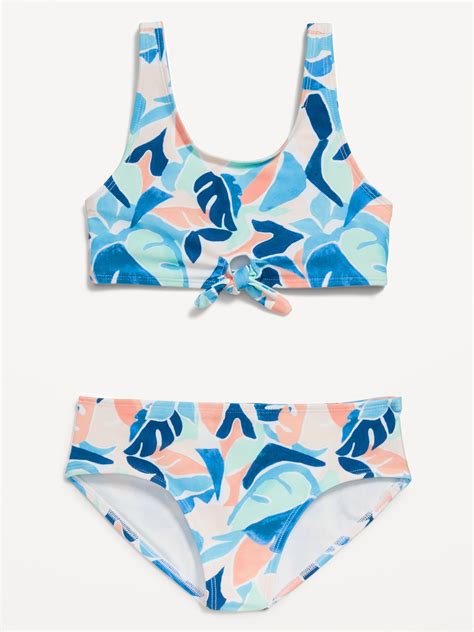 Tie Front Bikini Swim Set For Girls Old Navy