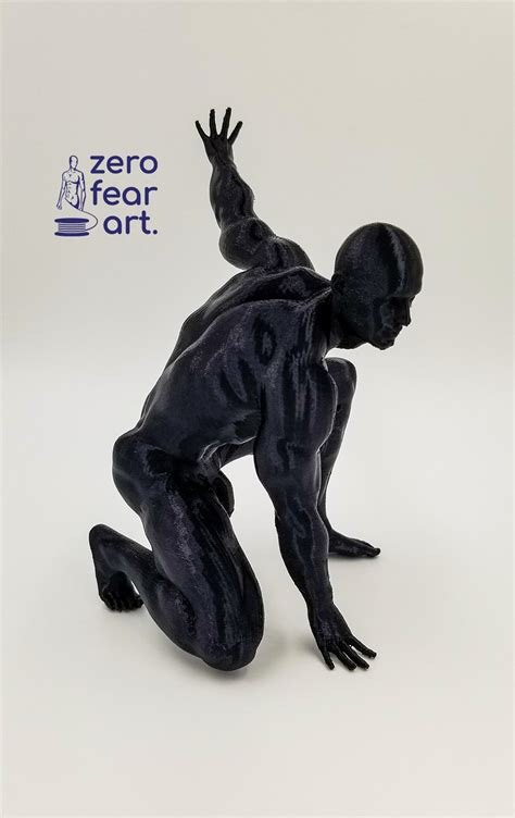 3D Printable Naked Man In A Superhero Pose STL FILE Etsy