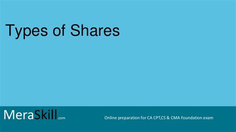 Types of shares