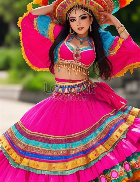 Latin American Mexican Traditional Folklore Regional Colorful Dance ...