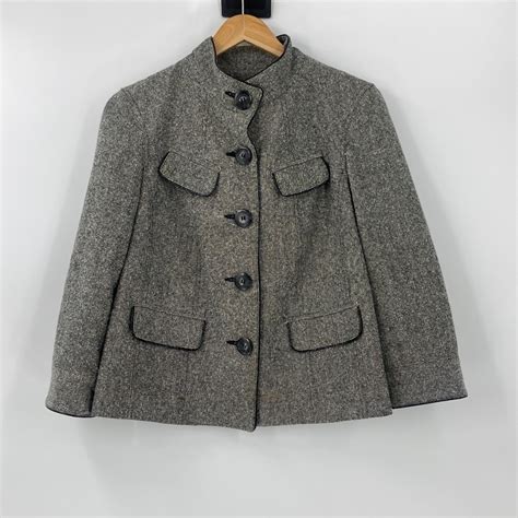 Jones New York Sport Grey Tweed Look Blazer Swing Jac Gem