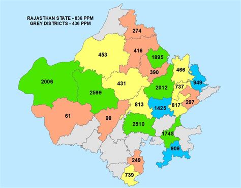 Rajasthan State District Map - Carlye Albertina