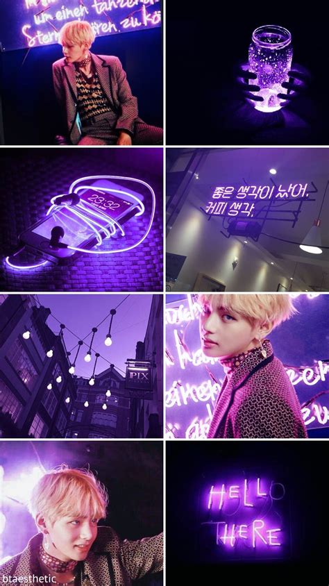 Bts Collage Wallpaper Aesthetic Purple ~ Purple Aesthetic Computer Wallpaper Collage | Bodewasude