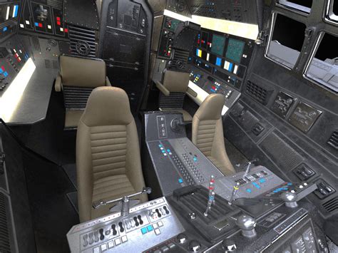 3d model falcon interior