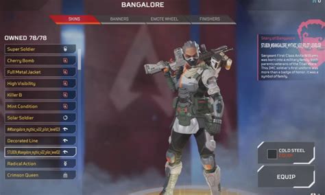 Apex Legends Bangalore Apex Commander Prestige Skin First Look