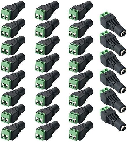 QitinDasen 30Pcs Premium 5 5 X 2 1mm DC Stecker Verbinder 2 Polig