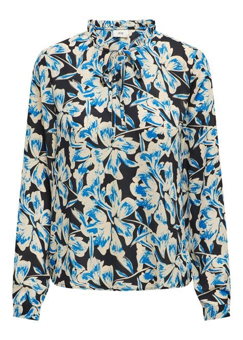 Jdy Multicoloured Floral Print Ruffle Long Sleeve Top Matalan