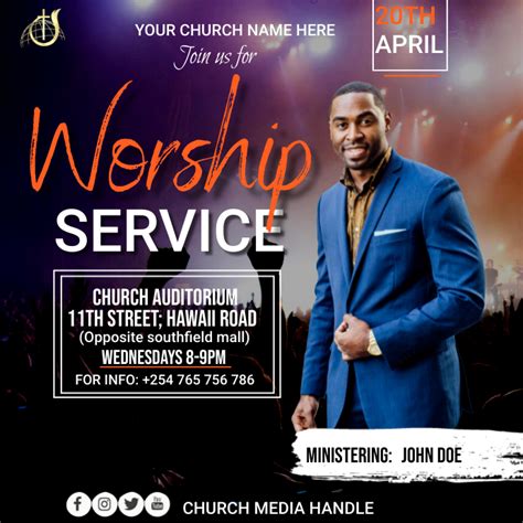 Worship Service Template Postermywall