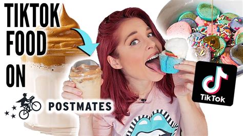 Testing Viral Tik Tok Foods On Postmates Youtube