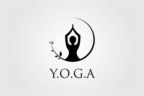 Minimalist Yoga Meditation Logo Design Graphic by lawoel · Creative Fabrica