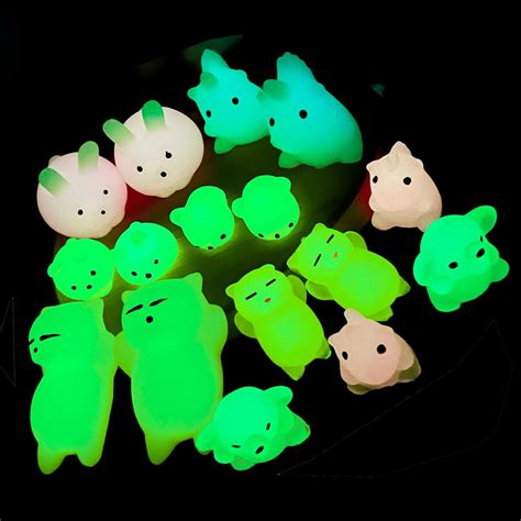 Buy Glow In The Dark Squishies Mochi Squishy Toy 16pcs Party Favors For