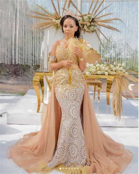 Cream And Gold Shweshwe Wedding Dress 2022 African Traditional Wedding Dress Traditional