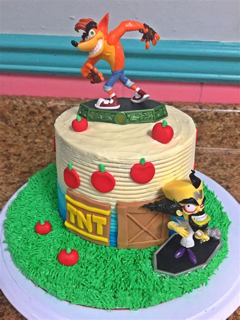 Crash Bandicoot Cake Sonic Party Birthday Dinner Party Crash Bandicoot