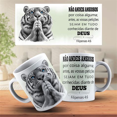 Caneca Personalizada Frase Bíblica cristã Ansiedade Xícara Elo7