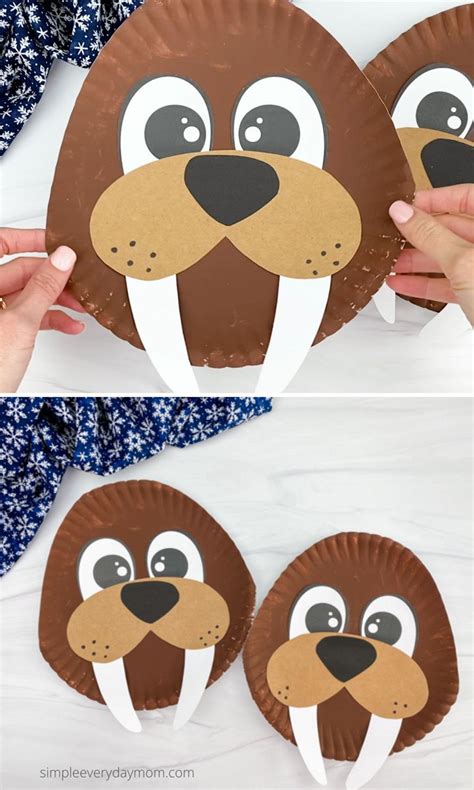 Paper Plate Walrus Craft For Kids Free Template Animal Crafts For