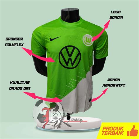 Jual JERSEY BOLA WOLFSBURG HOME 2023 2024 GRADE ORI Shopee Indonesia