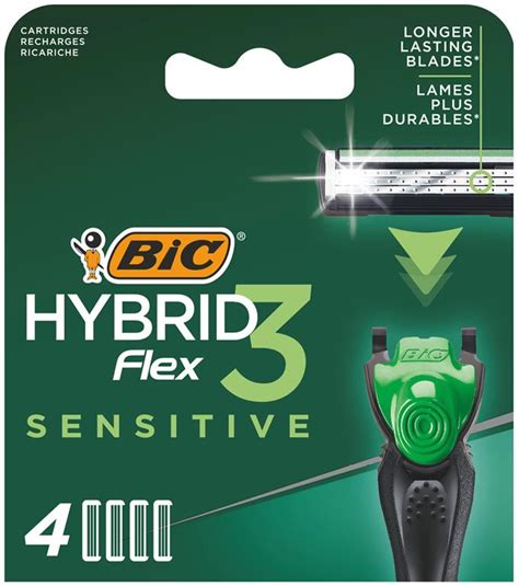 BIC Hybrid 3 Flex Sensitive vyr.peiliukai 4vnt. | E-eugesta.lt