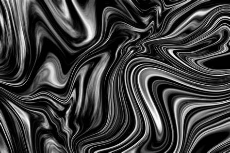 Abstract Liquify Wave Marble Black And White Luxury Marble Pattern