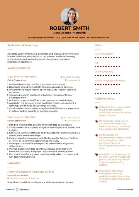10+ Data Science Internship Resume Samples & Templates for 2025