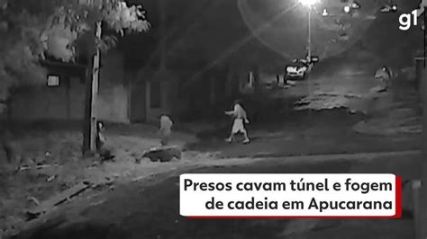 Vídeo Presos cavam túnel e fogem de cadeia em Apucarana Paraná G1