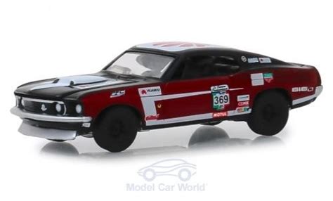 Miniature Ford Mustang Greenlight Noire Rouge No La Carrera