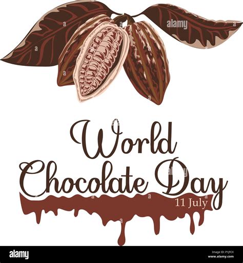 Vector illustration for World Chocolate Day in creative background ...