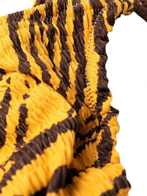 Tiger Print Seersucker Weave Bikini Reina Olga Eraldo