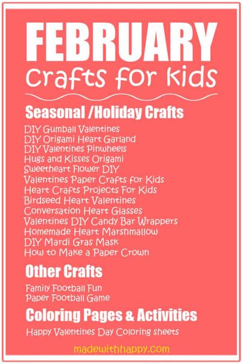 February Crafts For Kids - Made with HAPPY