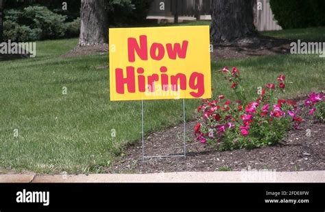 Now Hiring Sign Showing Job Stock Videos Footage HD And 4K Video