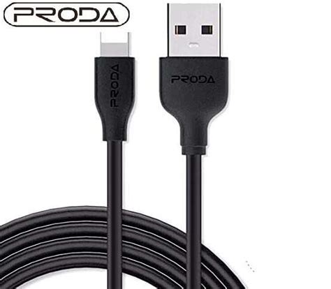 Proda Pd B I Series Lightning Charging Fons Cable Black White