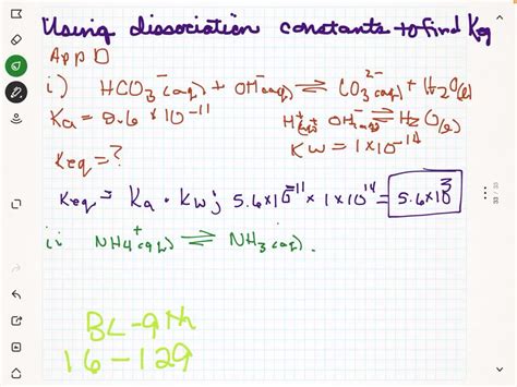 Solved A Using Dissociation Constants From Appendix D Determine The