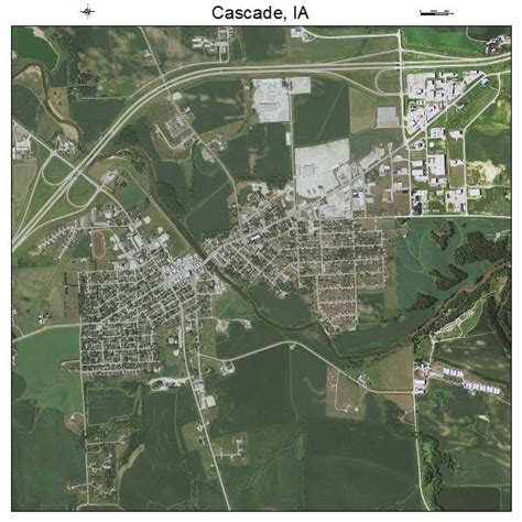 Aerial Photography Map of Cascade, IA Iowa