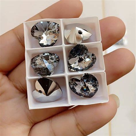 Jual Swarovski Xilion Heart Love Lt Chrome 14mm Shopee Indonesia