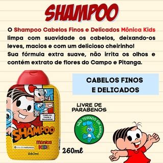 Kit Monica Infantil Shampoo E Condicionador Turma Da Monica Para